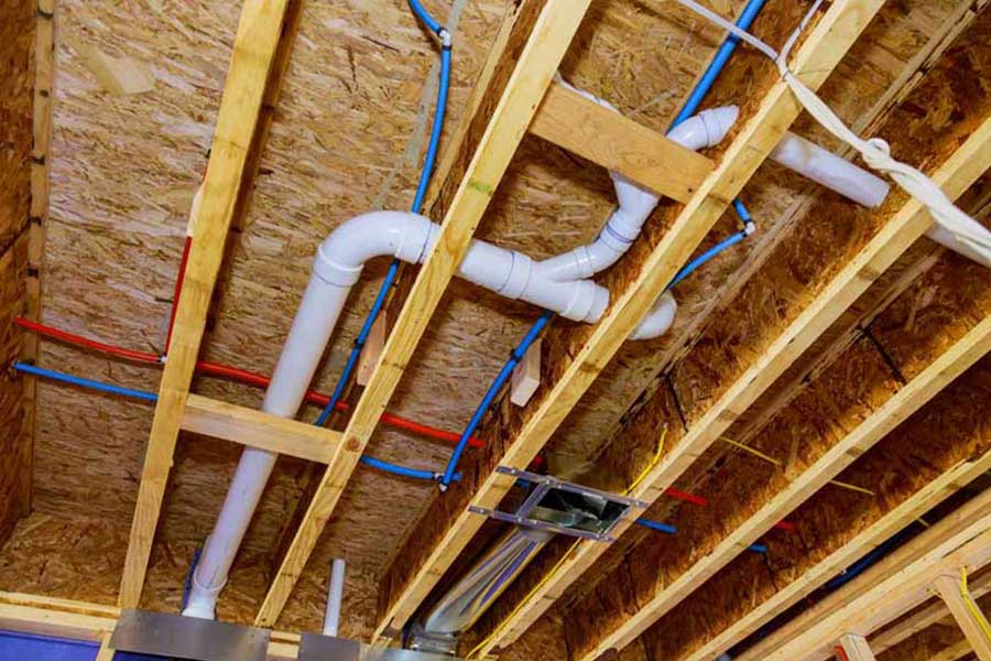Modern PEX piping installation for home repiping Torrance CA project