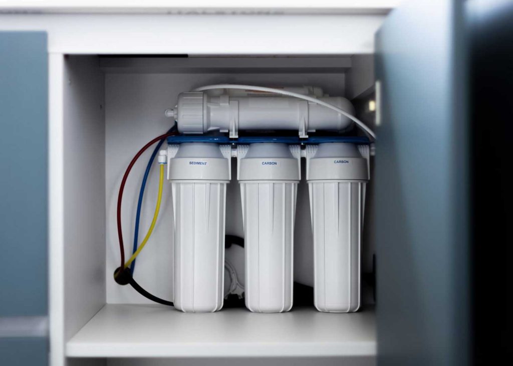 Under sink water filtration system installed in Torrance CA